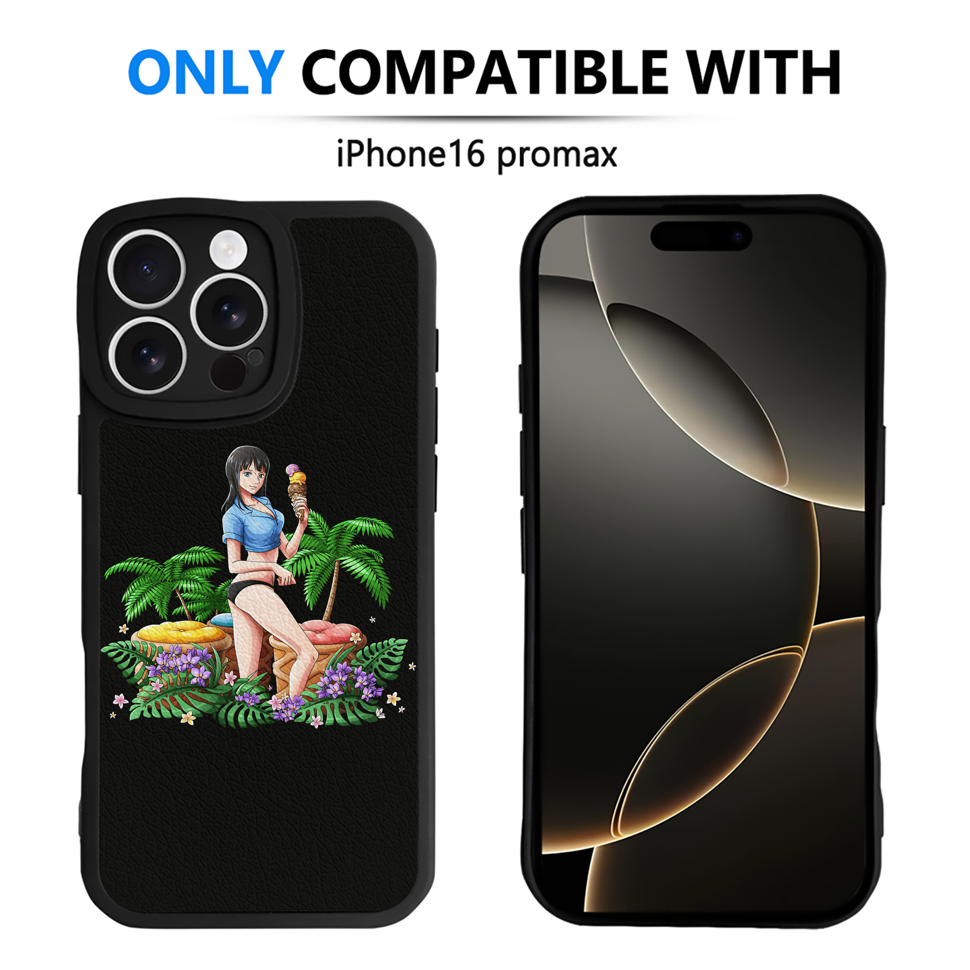 （画像用） ワンピース ニコ・ロビン ONE PIECE Nico Robin 【iPhone 16シリーズ対応】シリコンスマホケース（レザー調） 材質：シリコン